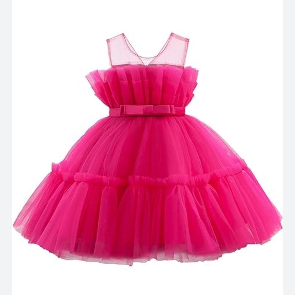 Dresscode hot pink tule mini dress